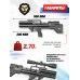 Пневматическая винтовка Krugergun Снайпер 6.35 мм Буллпап (300 мм, редуктор, регулируемый тыльник, передний взвод, высокий мостик, пластик)