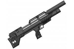 Пневматическая винтовка Krugergun Снайпер 4.5 мм Буллпап (420 мм, редуктор, резервуар 430, пластик)
