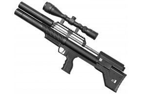 Пневматическая винтовка Krugergun Снайпер Буллпап 4.5 мм (420 мм, резервуар 510, редуктор, пластик)