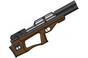 Пневматическая винтовка Krugergun Снайпер Буллпап 4.5 мм (420 мм, резервуар 510, редуктор, дерево)