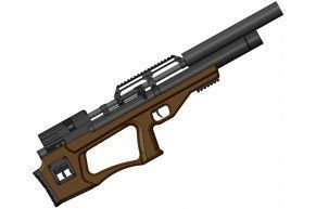 Пневматическая винтовка Krugergun Снайпер 4.5 мм Буллпап (500 мм, редуктор, дерево, резервуар 510)