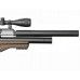 Пневматическая винтовка Krugergun Снайпер 6.35 мм Буллпап (580 мм, резервуар 510, передний взвод, прямоток, дерево)
