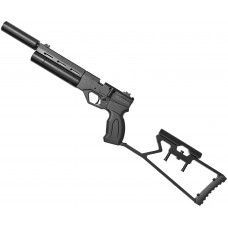 Пневматический пистолет Krugergun Корсар 5.5 мм (PCP, 180 мм, редуктор, D32, пластик, с прикладом)
