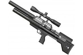Пневматическая винтовка Krugergun Снайпер 5.5 мм Bullpup (500 мм, прямоток, взвод передний, пластик, резервуар 510)