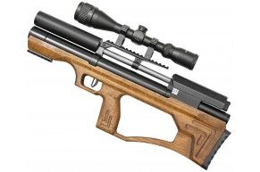 Пневматическая винтовка Krugergun 4.5 мм Снайпер Буллпап (300 мм, редуктор, дерево L)