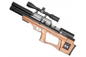 Пневматическая винтовка Krugergun Снайпер Буллпап 5.5 мм (420 мм, резервуар 510, передний взвод, прямоток, дерево)