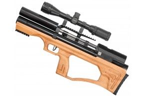 Пневматическая винтовка Krugergun Снайпер 6.35 мм Буллпап (300 мм, редуктор, взвод передний, дерево L)