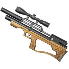 Пневматическая винтовка Krugergun Снайпер 4.5 мм Буллпап (420 мм, редуктор, резервуар 430, дерево L)