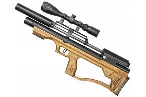 Пневматическая винтовка Krugergun Снайпер Буллпап 5.5 мм (420 мм, резервуар 430, редуктор, дерево L)