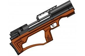 Пневматическая винтовка Krugergun Снайпер Буллпап 6.35 мм (300 мм, прямоток, высокий мостик, дерево L)