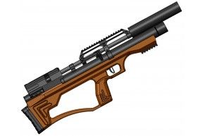 Пневматическая винтовка Krugergun Снайпер Буллпап 6.35 мм (420 мм, резервуар 430, прямоток, взвод передний, дерево L)