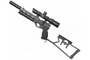 Пневматический пистолет Krugergun Корсар 6.35 мм (180 мм, F32, с манометром, приклад)
