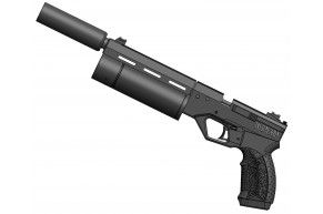 Пневматический пистолет KrugerGun Корсар 5.5 мм (PCP, 180 мм, редуктор, d42, пластик, с манометром)