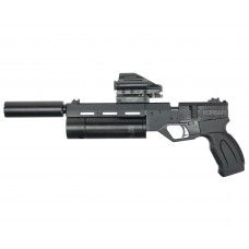 Пневматический пистолет KrugerGun Корсар 5.5 мм (PCP, 180 мм, редуктор, d42, пластик, с манометром)