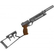 Пневматический пистолет Krugergun Корсар 5.5 мм (180 мм, d32, с манометром, с прикладом, дерево)