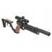Пневматический пистолет Krugergun Корсар 6.35 мм (180 мм, D32, с манометром, с прикладом, дерево, редуктор)