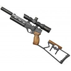 Пневматический пистолет Krugergun Корсар 6.35 мм (180 мм, Ф32, с манометром, с прикладом, дерево)