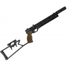 Пневматический пистолет Krugergun Корсар 4.5 мм (240 мм, резервуар 32, с манометром, приклад, дерево)