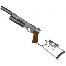 Пневматический пистолет Krugergun Корсар 5.5 мм (180 мм, d42, с манометром, с прикладом, дерево)