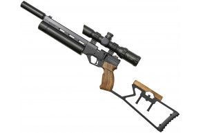 Пневматический пистолет KrugerGun Корсар 4.5 мм (d42, ствол 240, с манометром, с прикладом, дерево)