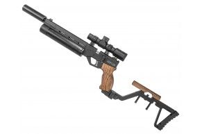 Пневматический пистолет KrugerGun Корсар 6.35 мм (240 мм, D42, приклад, манометр, дерево, редуктор)