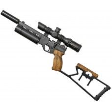 Пневматический пистолет KrugerGun Корсар 6.35 мм (180 мм, d42, с манометром, с прикладом, дерево)