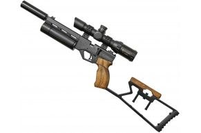 Пневматический пистолет KrugerGun Корсар 6.35 мм (180 мм, d42, с манометром, с прикладом, дерево)