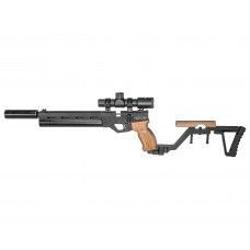 Пневматический пистолет Krugergun Корсар 6.35 мм (240 мм, D32, с манометром, приклад, дерево, редуктор)
