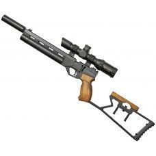 Пневматический пистолет Krugergun Корсар 6.35 мм (240 мм, резервуар 32, с манометром, приклад, дерево)