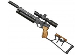 Пневматический пистолет KrugerGun Корсар 5.5 мм (d42, ствол 240, с манометром, с прикладом, дерево)