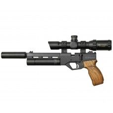 Пневматический пистолет Krugergun Корсар 6.35 мм (180 мм, F32, с манометром, деревянная рукоять)