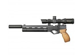 Пневматический пистолет Krugergun Корсар 6.35 мм (240 мм, F32, с манометром, дерево)