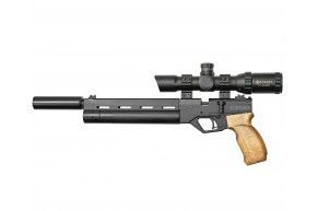 Пневматический пистолет Krugergun Корсар 5.5 мм (240 мм, F32, с манометром, дерево)