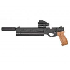 Пневматический пистолет Krugergun Корсар 6.35 мм (240 мм, D42, редуктор, с манометром, дерево)