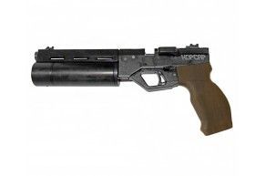 Пневматический пистолет Krugergun Корсар 6.35 мм (180 мм, редуктор, d42, дерево, с манометром)