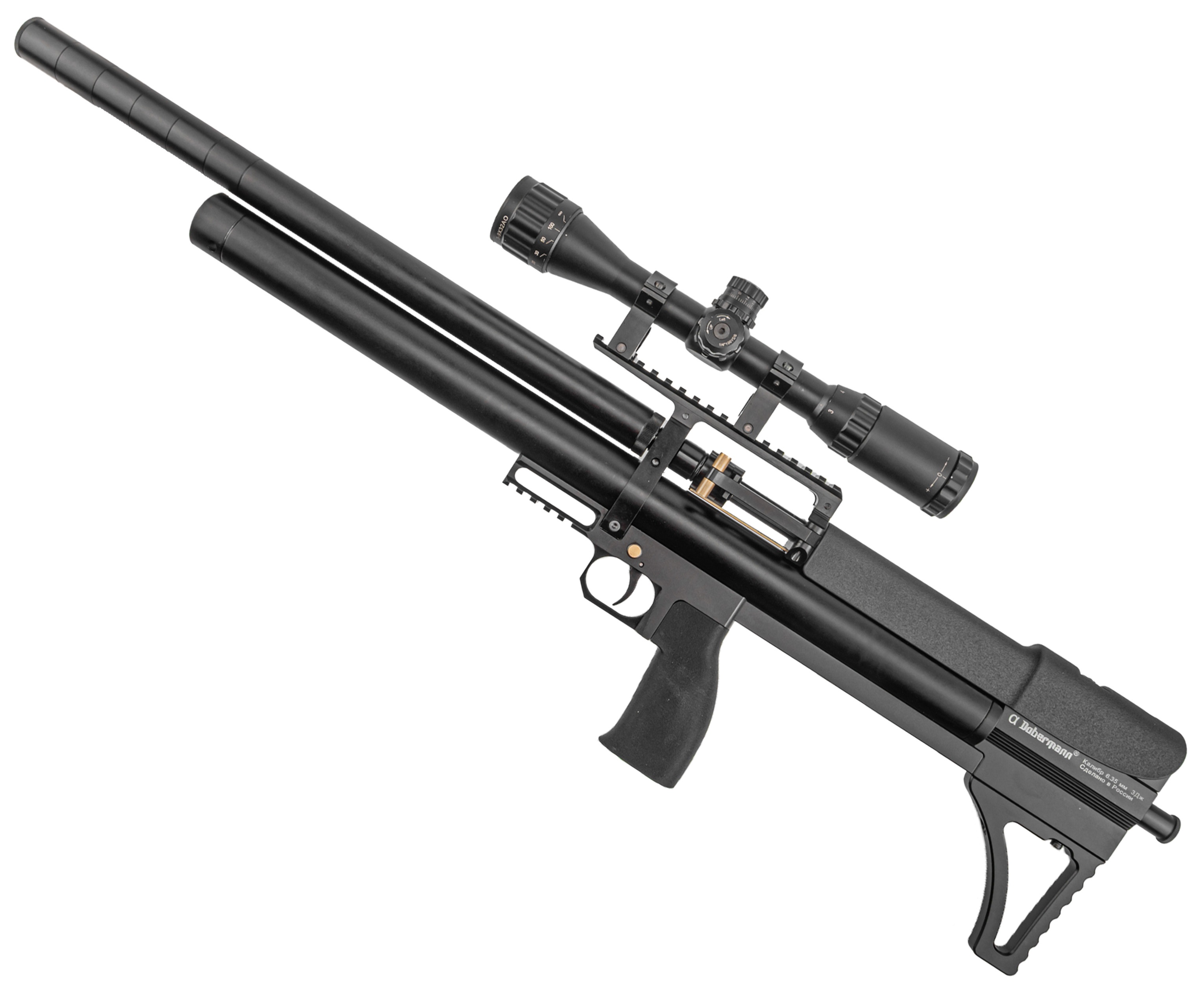 Пневматическая винтовка Alfa Dobermann 6.35 мм (600 мм, передний взвод, полнотел)