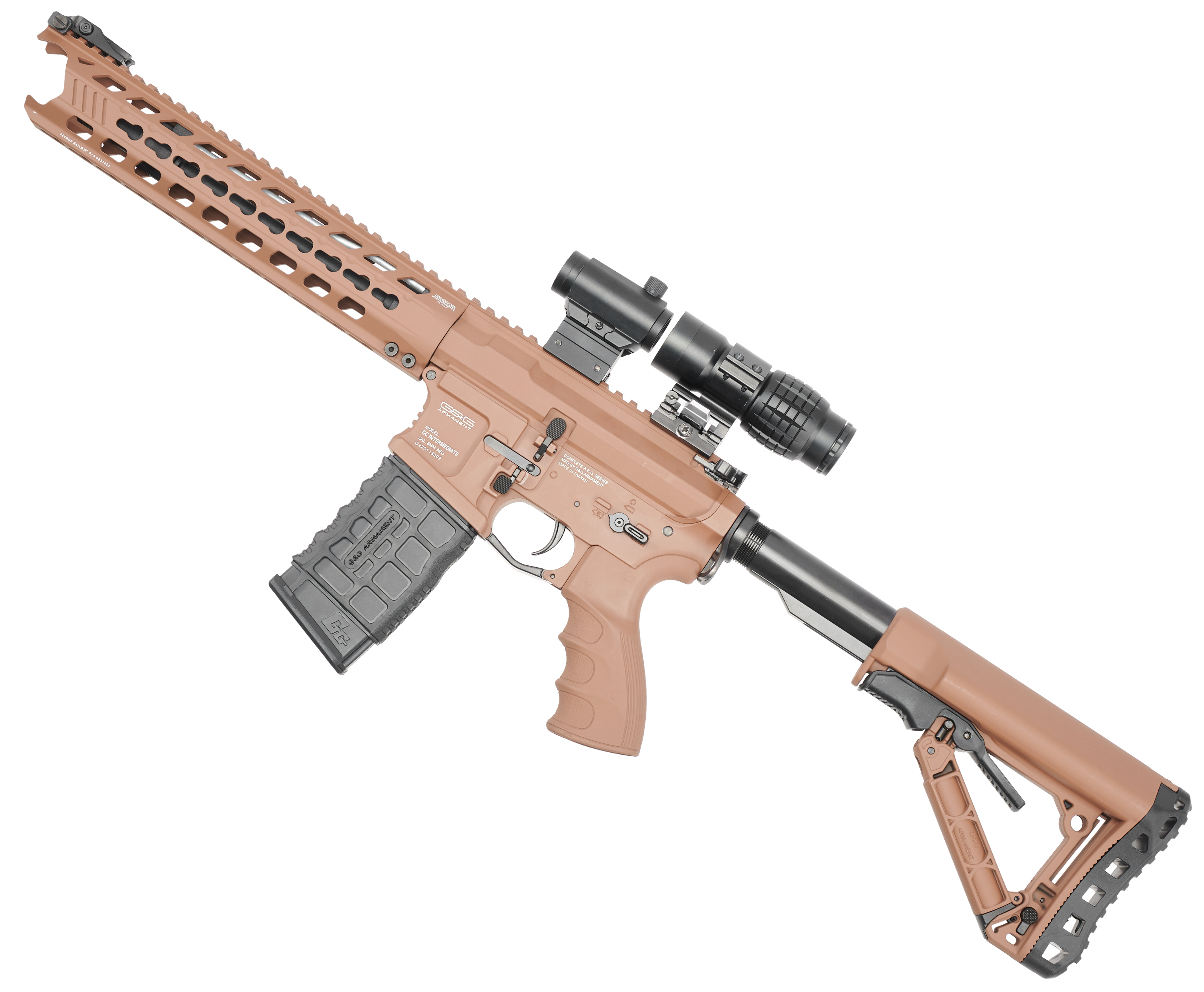 Страйкбольный автомат G&G GC16 Predator Coyote Brown (6 мм, металл, AR-15)  купить в Москве и СПБ, цена 35490 руб. Доставка по РФ!