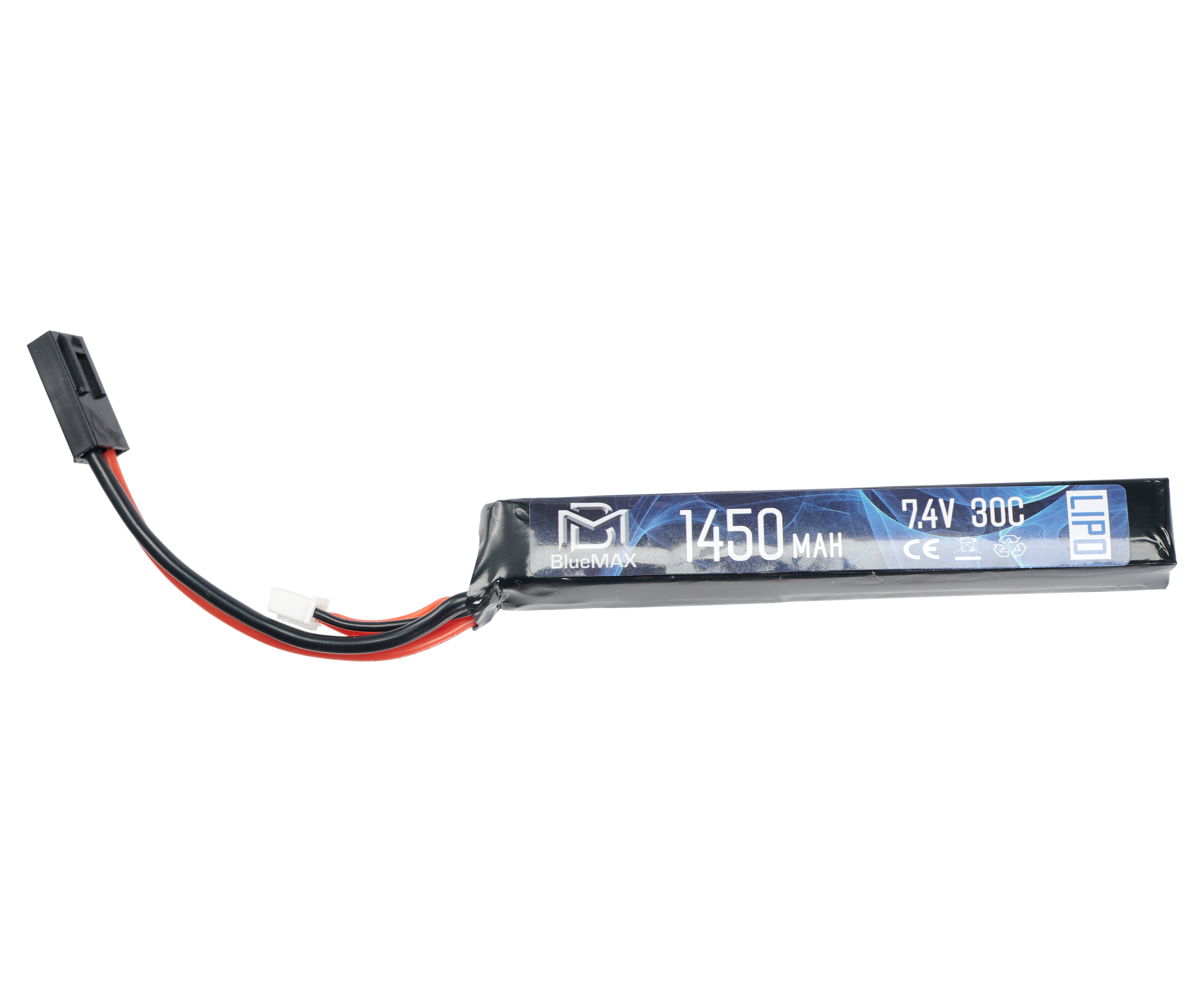Аккумулятор BlueMax Li-Po 7.4V 1450mAh 30C Stick (15x16.5x115 мм, Mini Tamiya)