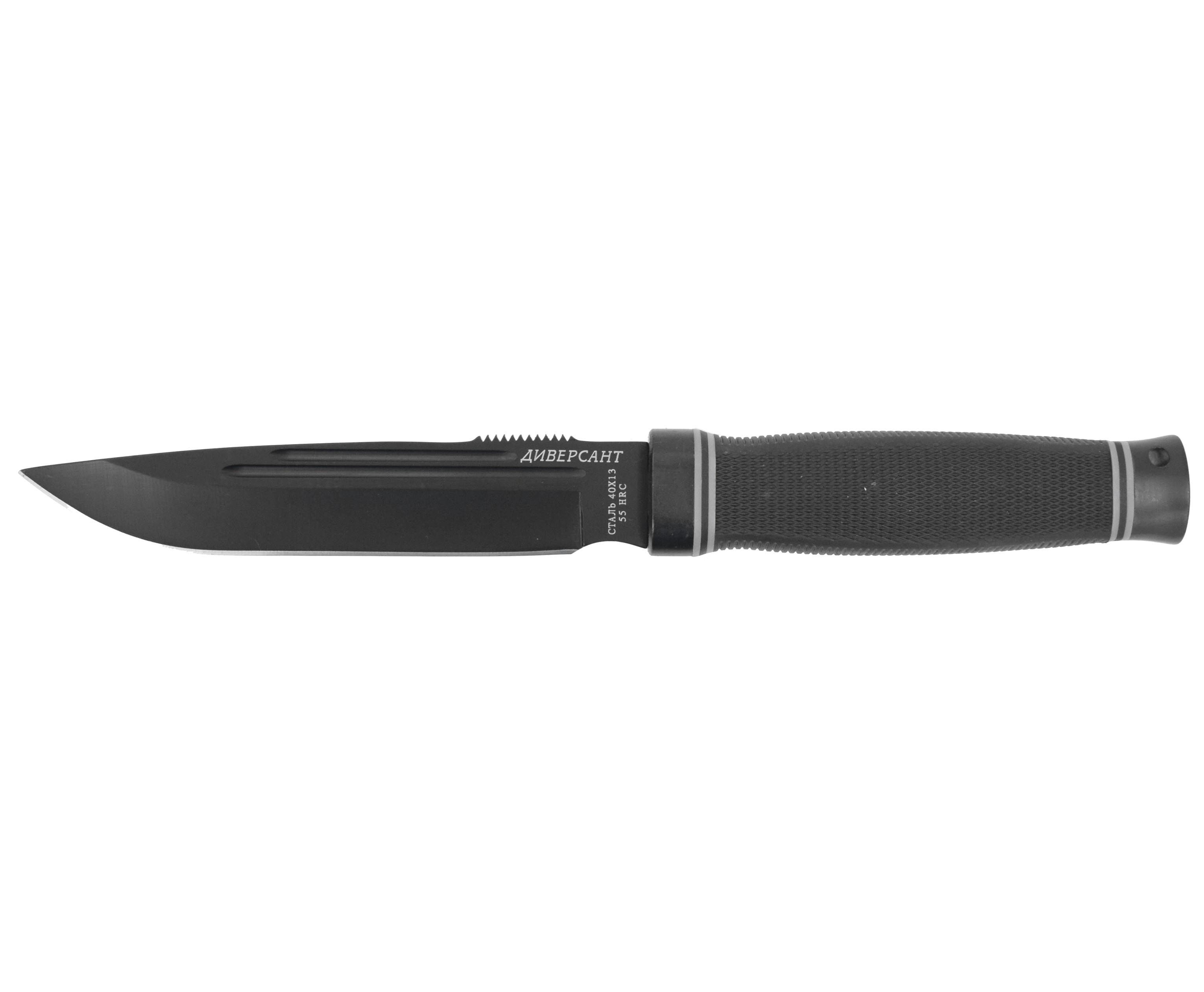Нож Pirat Диверсант T910 (черный, антиблик)
