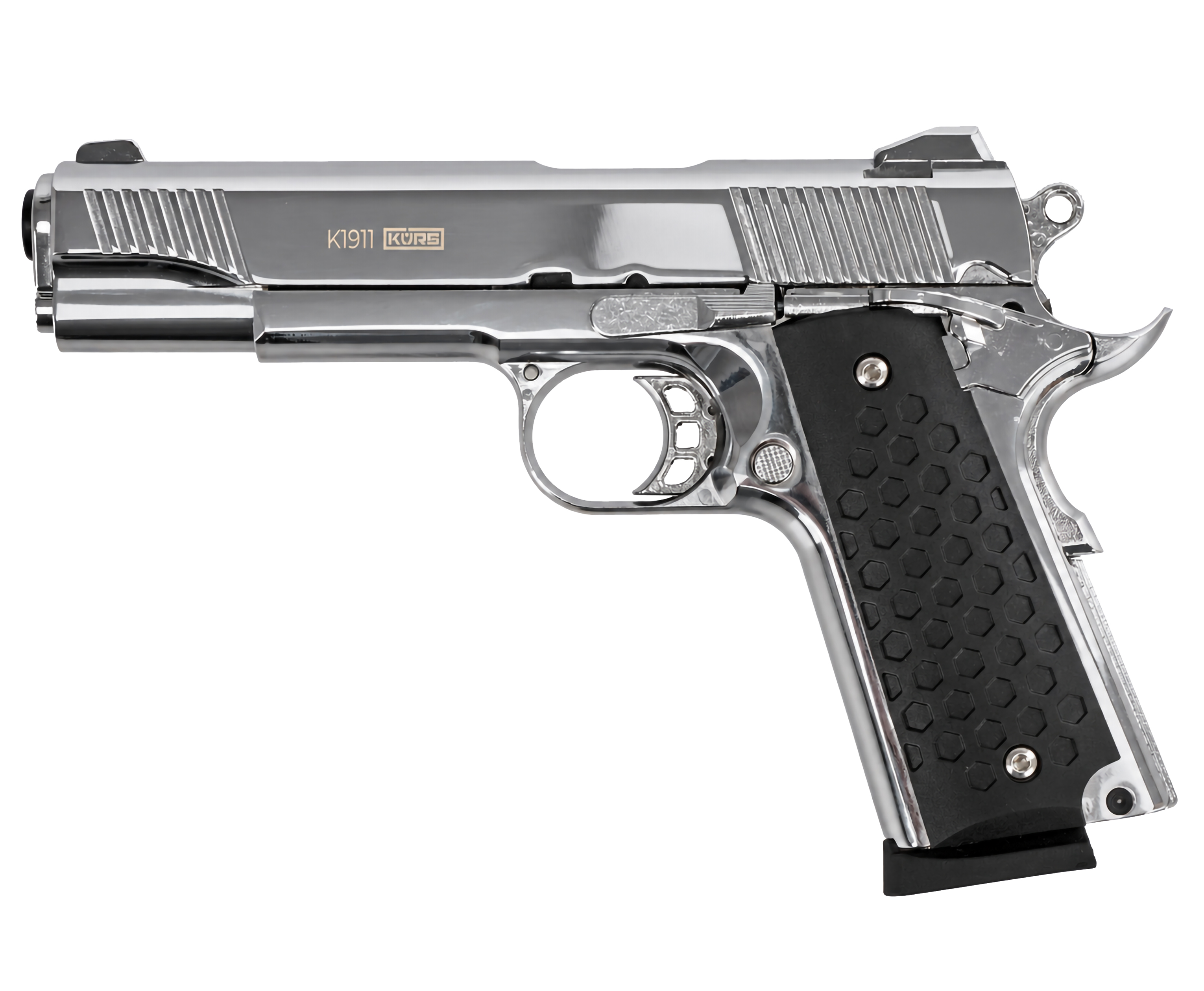 Сигнальный пистолет Курс-С К1911 5.5 мм (10ТК, Colt 1911, хром)