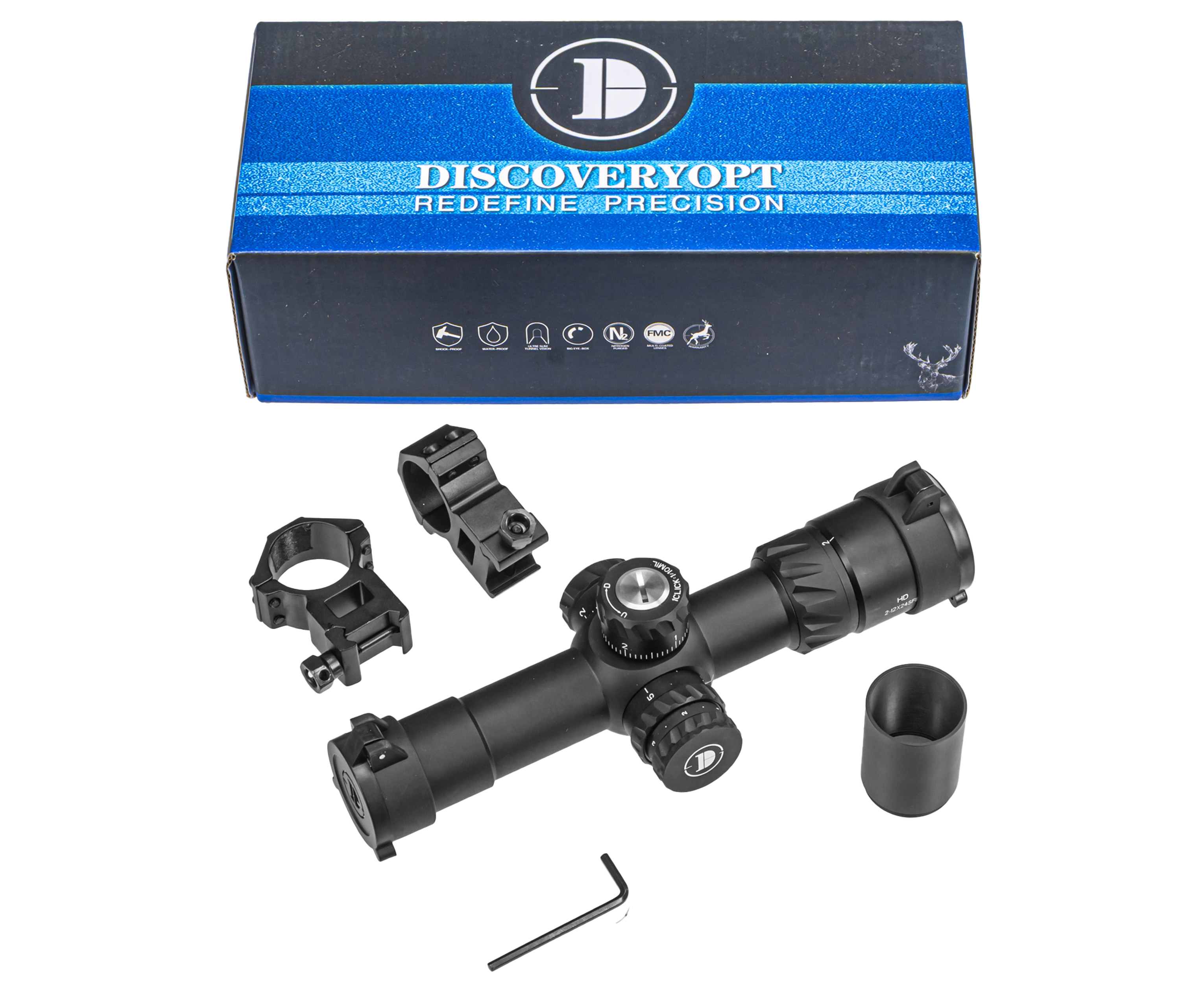 Оптический прицел Discovery HD 2-12x24 SFIR FFP (30 мм, оригинал, Weaver)