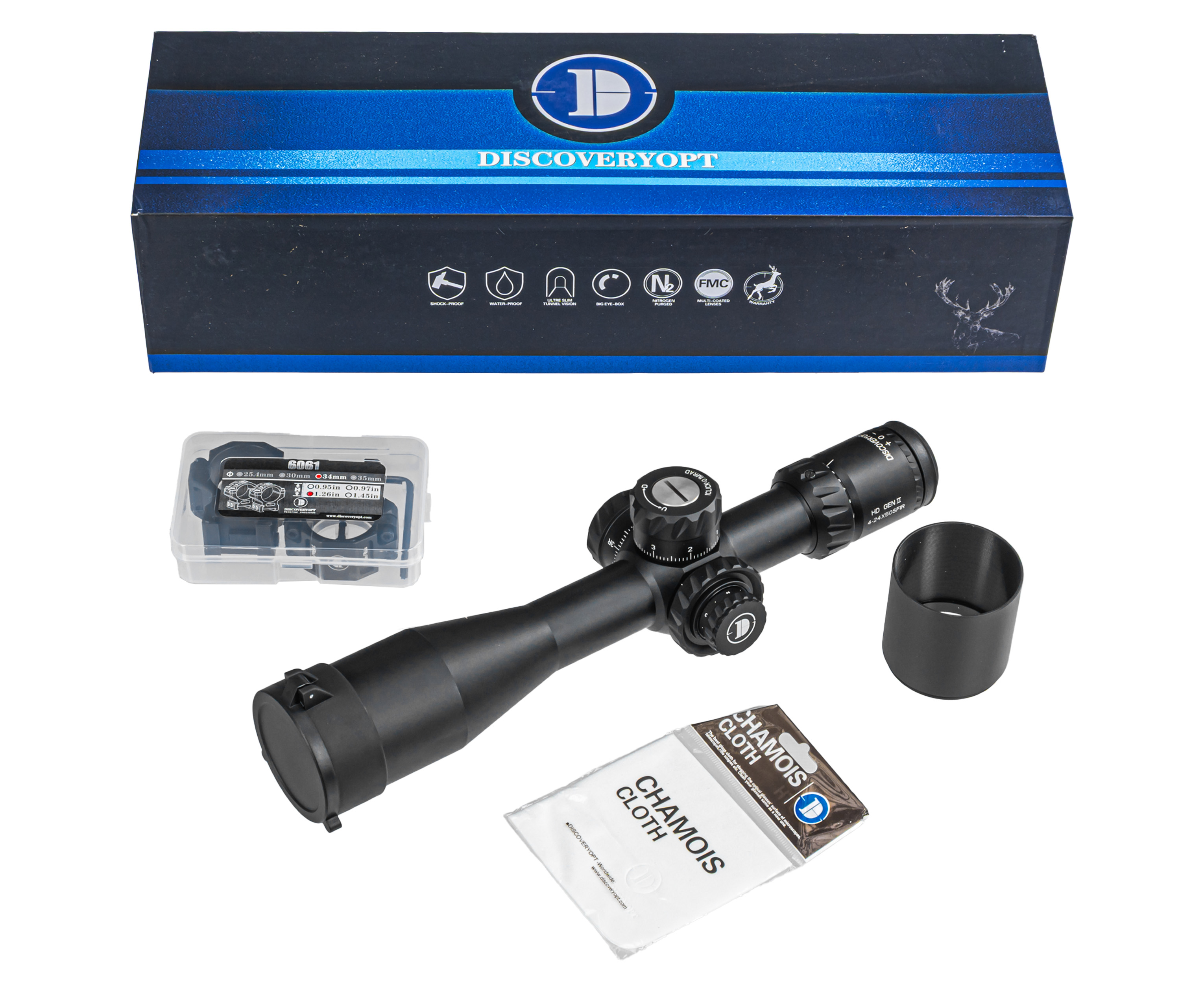 Оптический прицел Discovery HD-Gen2 4-24x50 SFIR SFP (34 мм, оригинал, Weaver, подсветка)