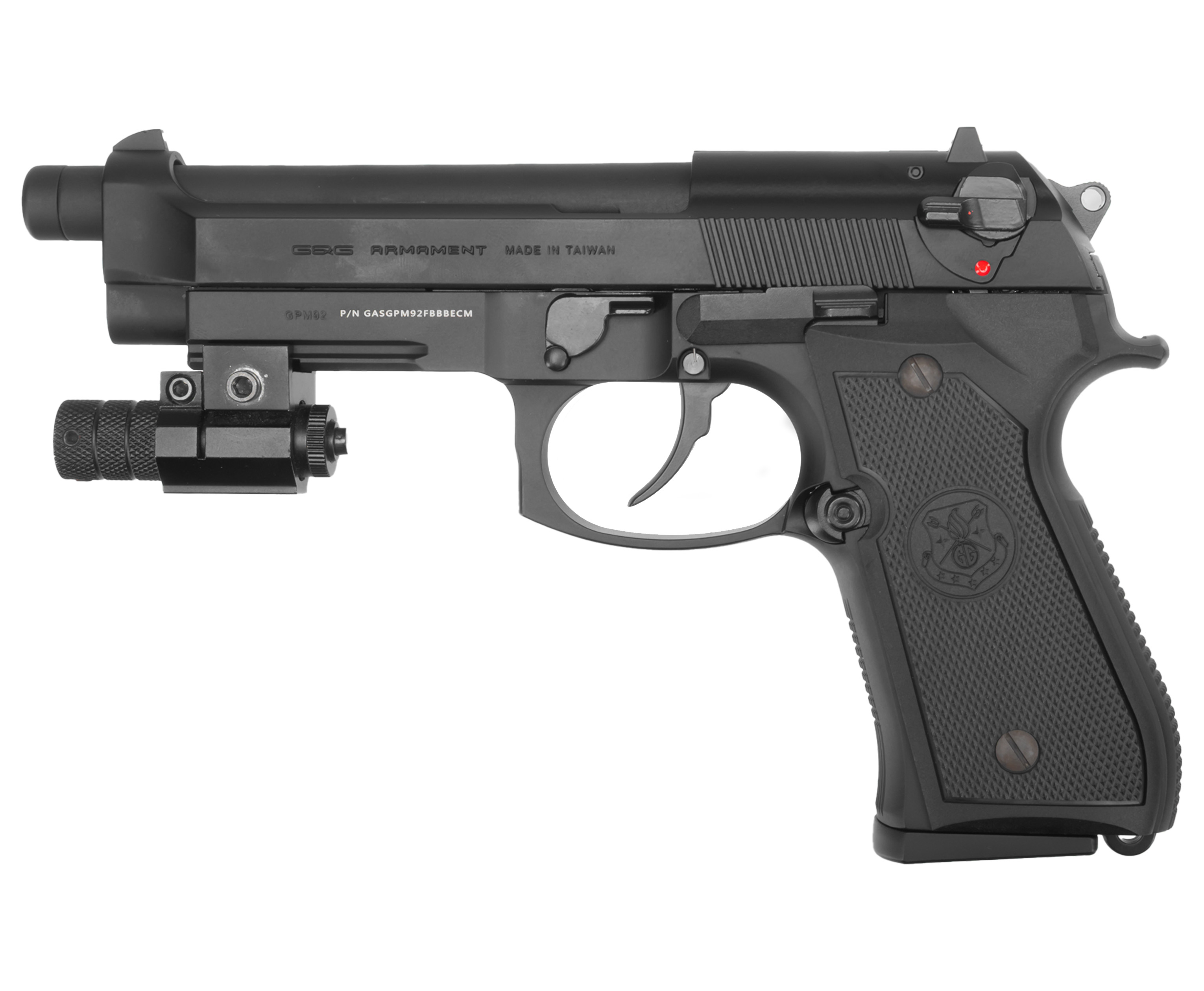 Страйкбольный пистолет G&G GPM92 (GBB, 6 мм, Green Gas, черный)