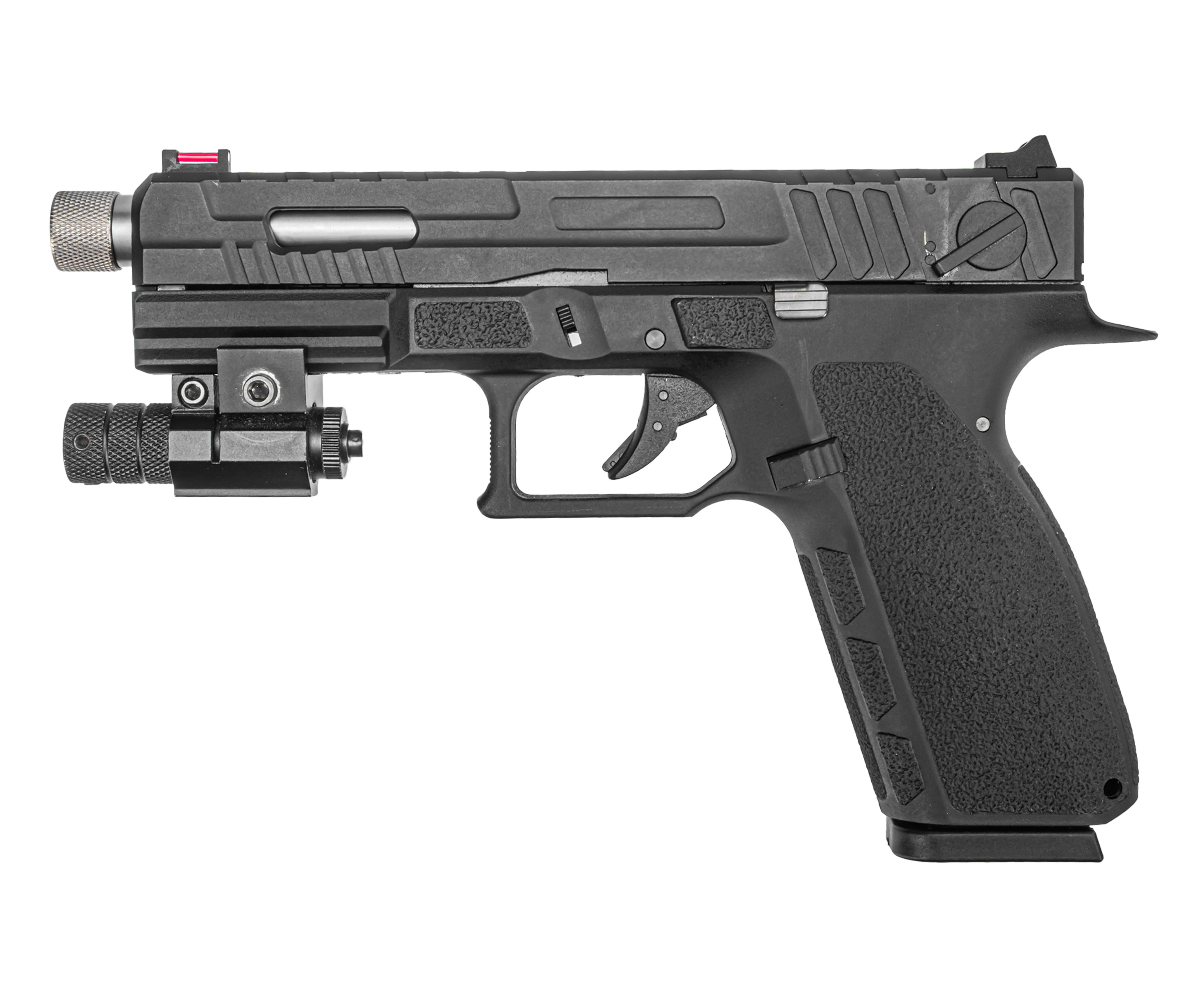 Страйкбольный пистолет KJW KP-13F (с резьбой, full auto, Gas, черный)