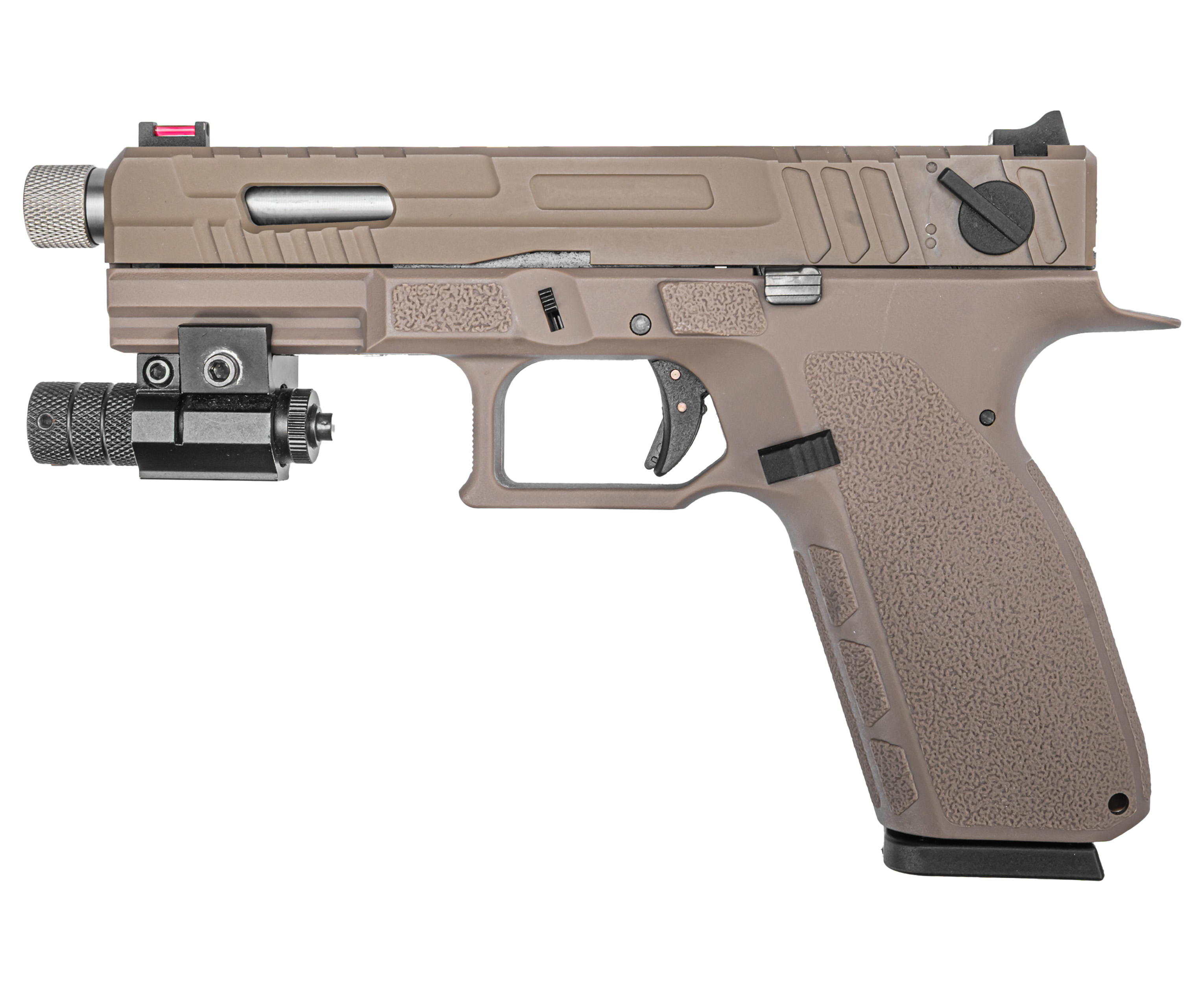 Страйкбольный пистолет KJW KP-13F (CO2, автоматический, 6 мм, с резьбой, Tan)