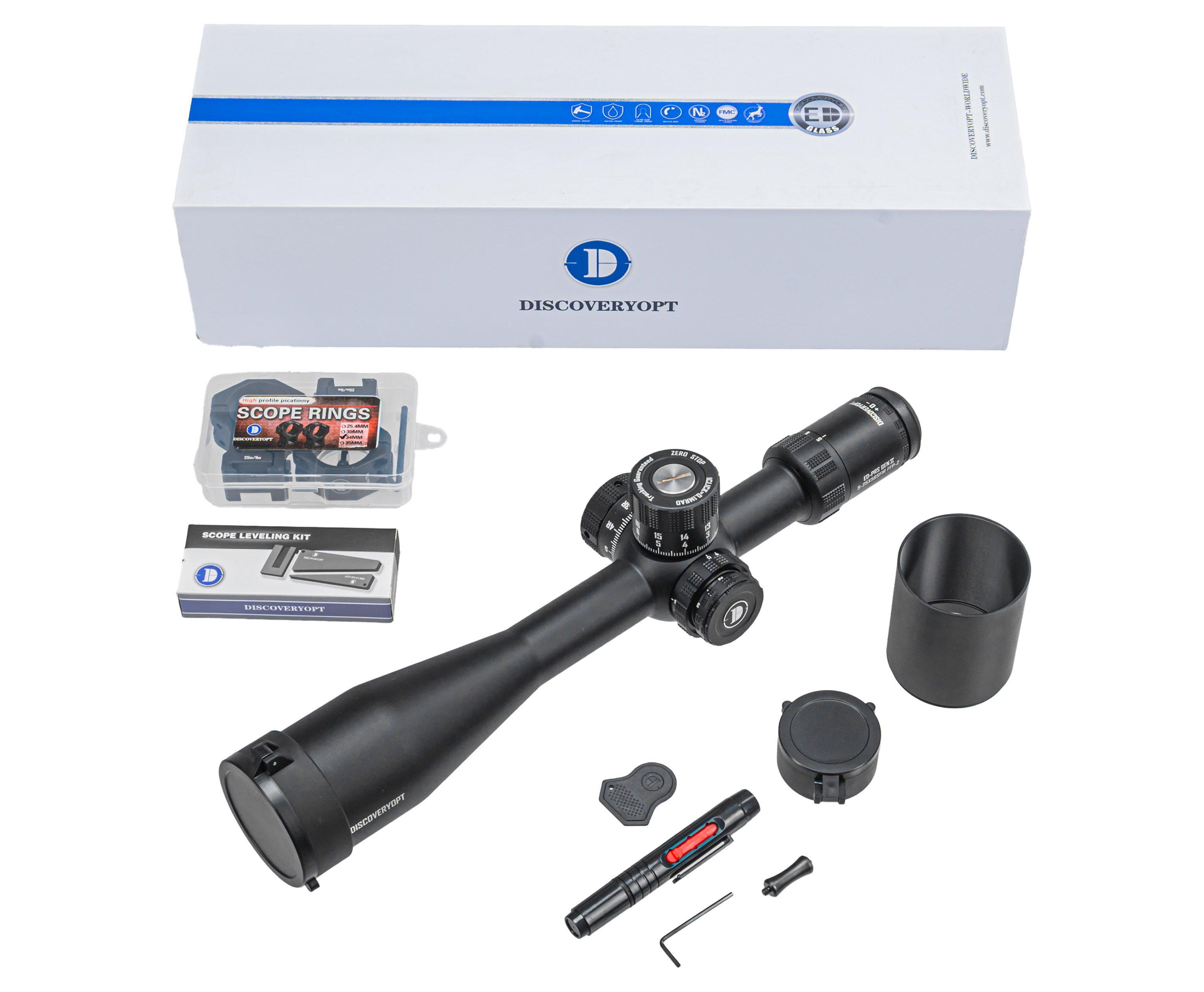 Оптический прицел Discovery ED-PRS Gen2 5-25x56 SFIR FFP (Lock, Weaver, 34 мм, подсветка)