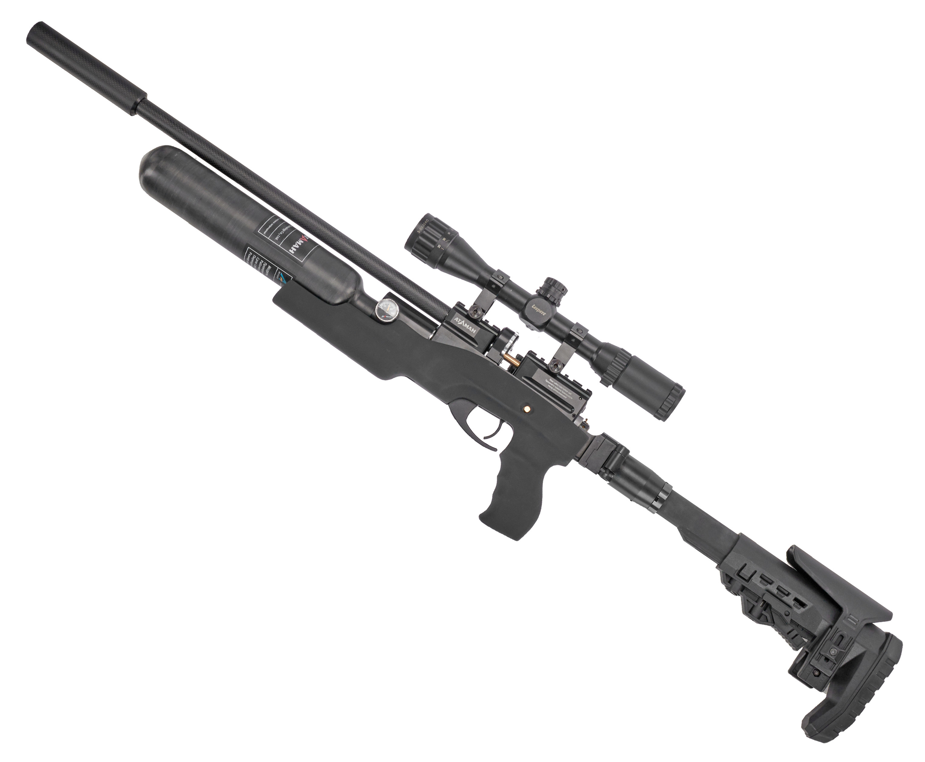 Пневматическая винтовка Ataman MB20 B 625 STBK 6.35 мм (прямоток, полнотел, колба, черный)