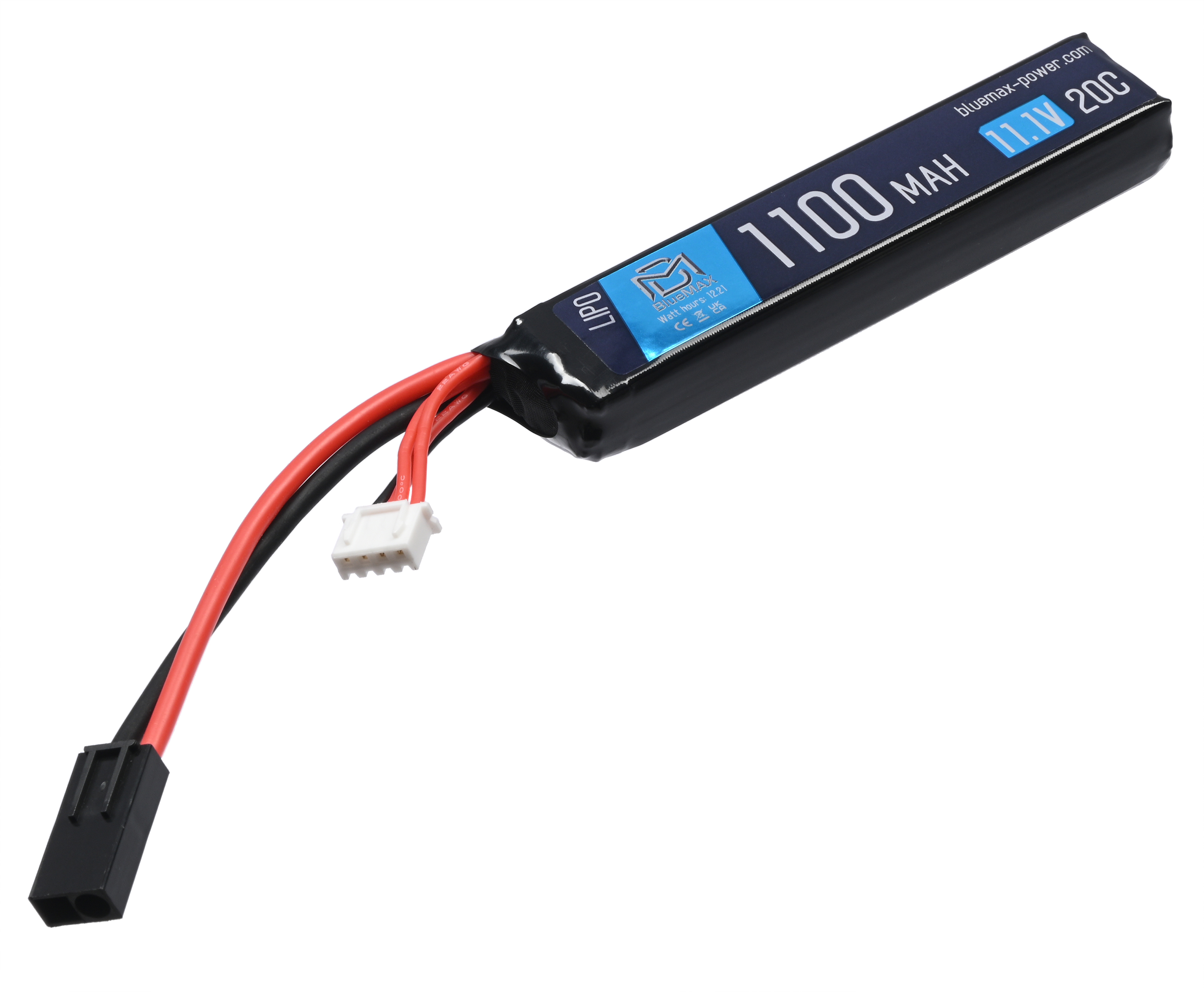 Аккумулятор BlueMax Li-Po 11.1V 1100mAh 20C AK-type (18x21x106 мм, Mini Tamiya)
