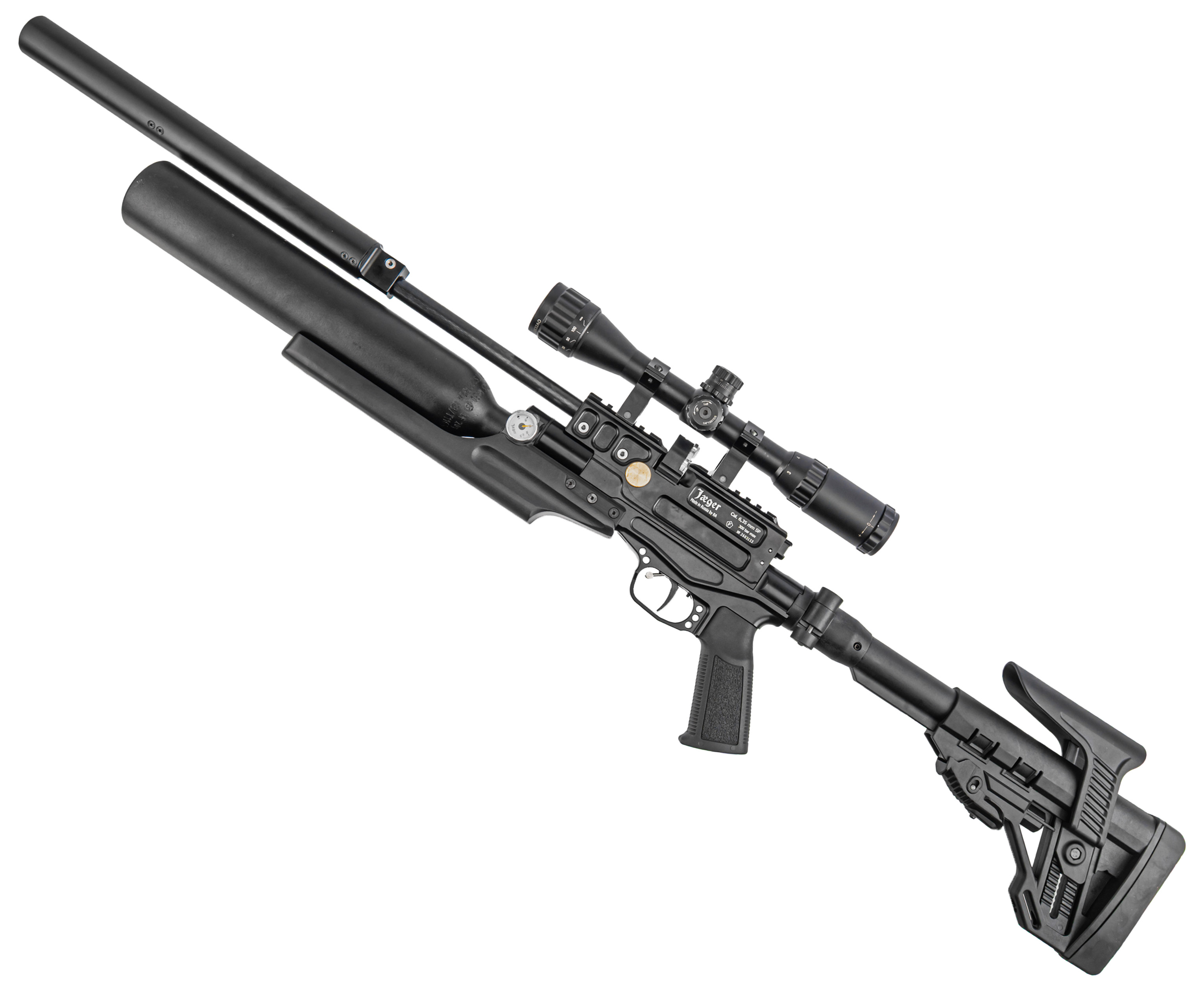 Пневматическая винтовка Jager SP Тактика 6.35 мм (Alfa Precision, 470 мм, N236S, прямоток, колба)