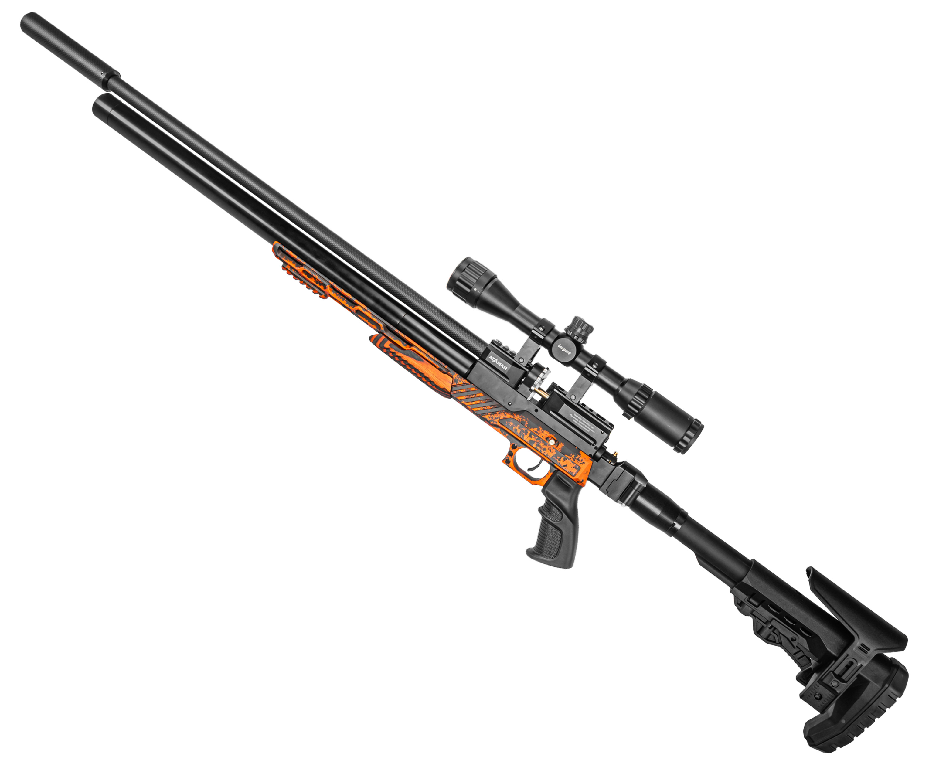 Пневматическая винтовка Ataman M20 650 Tactical Carbine 6.35 мм (алюминий, редуктор, полнотел, оранжевый)